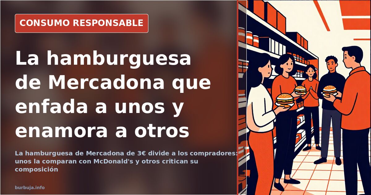 Mercadona vende hamburguesas de 3€ que dividen al personal