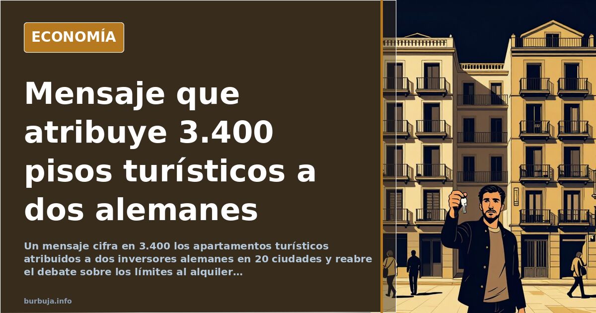 Un mensaje atribuye 3.400 apartamentos turísticos a dos alemanes