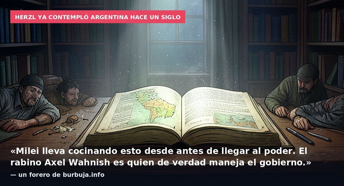 Herzl ya contempló Argentina hace un siglo: «Milei lleva cocinando esto desde antes de llegar al poder. El rabino Axel Wahnish es quien de verdad maneja el gobierno.» — un forero de burbuja.info