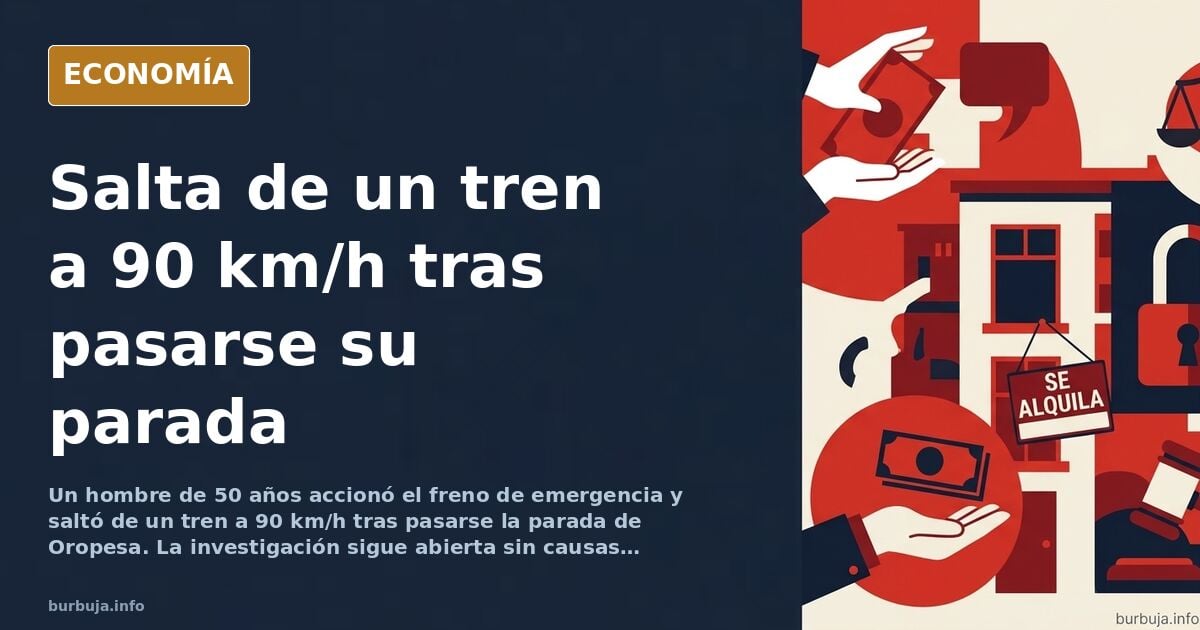 Muere un hombre al saltar de un tren en marcha a 90 km/h en Oropesa