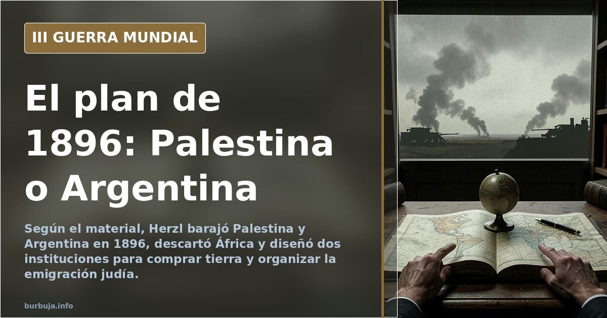 Herzl's 1896 plan: Palestine or Argentina
