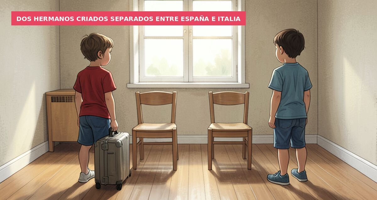 Dos hermanos criados separados entre España e Italia