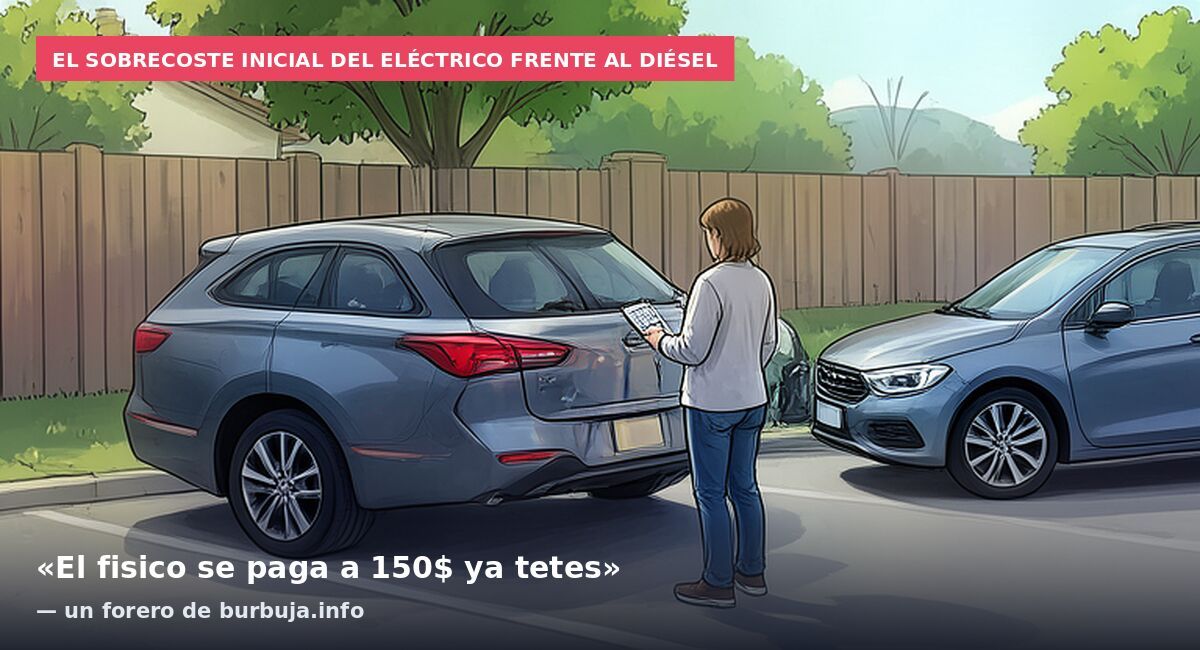 El sobrecoste inicial del eléctrico frente al diésel: «El fisico se paga a 150$ ya tetes» — un forero de burbuja.info