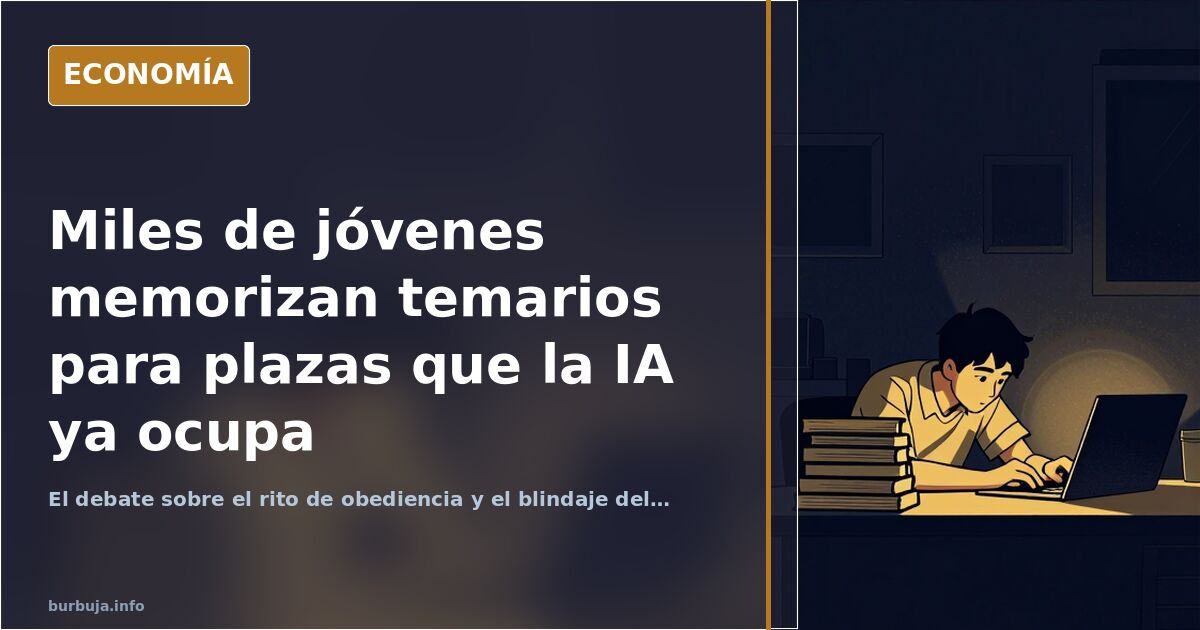 Opositar en 2026: memorizar leyes para plazas que la IA ya ocupa