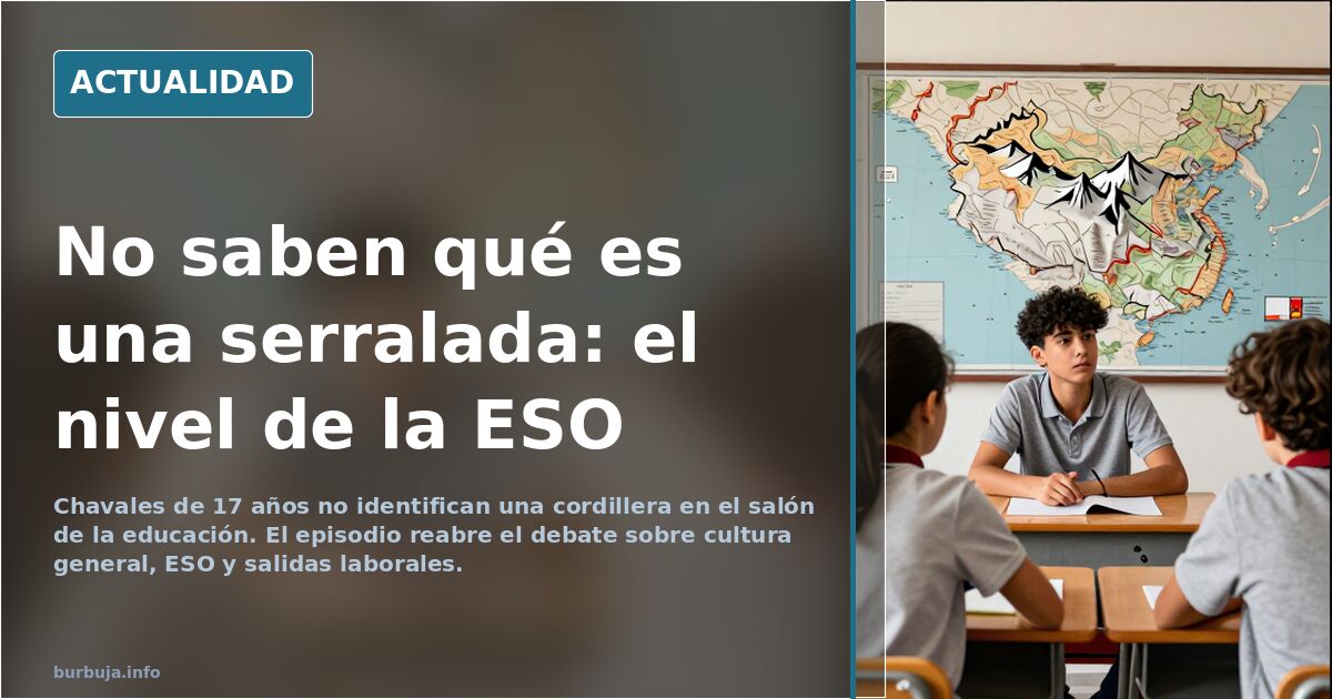 El salón de la educación y los chavales que no saben qué es una serralada