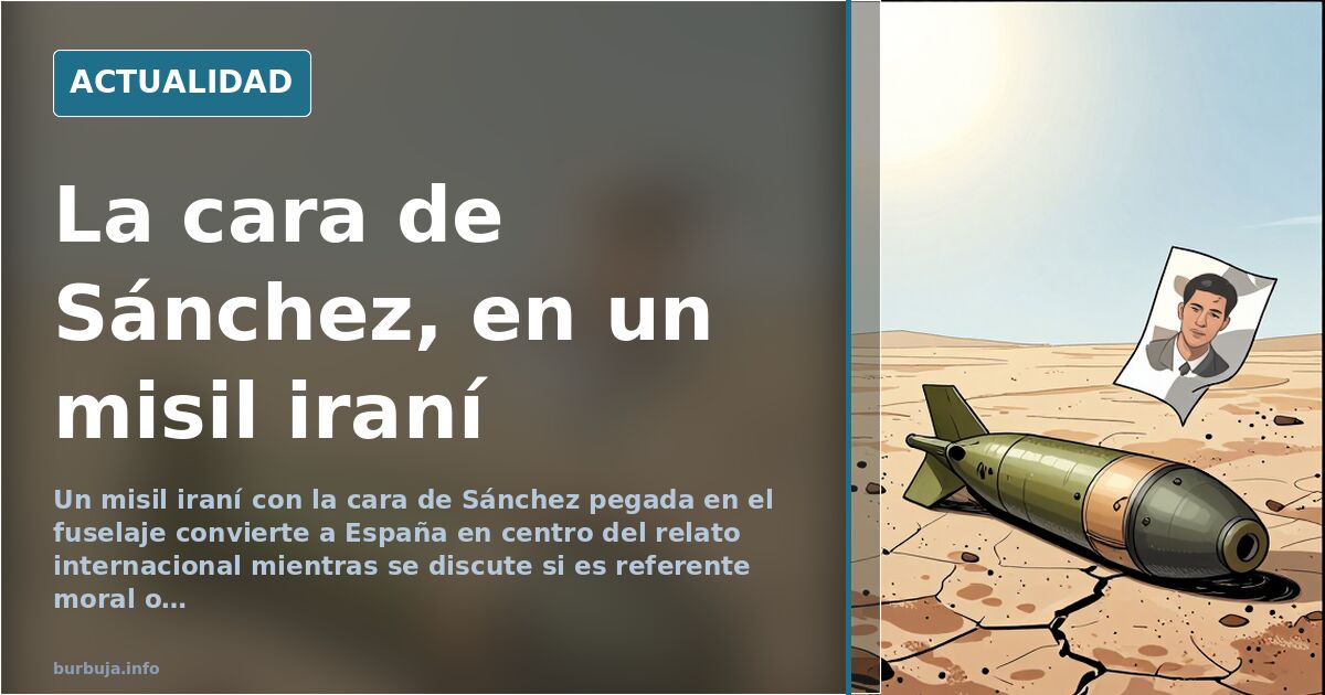 Irán pega la foto de Sánchez a un misil y España entra en el relato