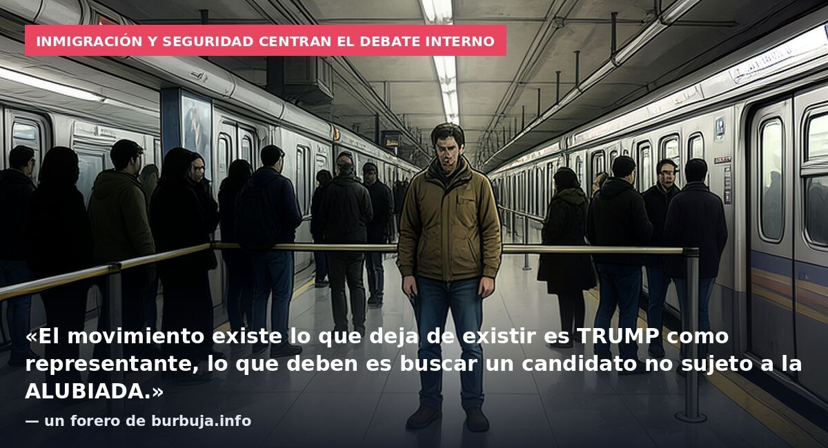Inmigración y seguridad centran el debate interno: «El movimiento existe lo que deja de existir es TRUMP como representante, lo que deben es buscar un candidato no sujeto a la ALUBIADA.» — un forero de burbuja.info
