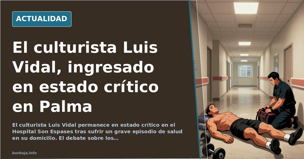 Culturista en estado crítico ingresado en el Hospital Son Espases de Palma tras sufrir un grave episodio de salud