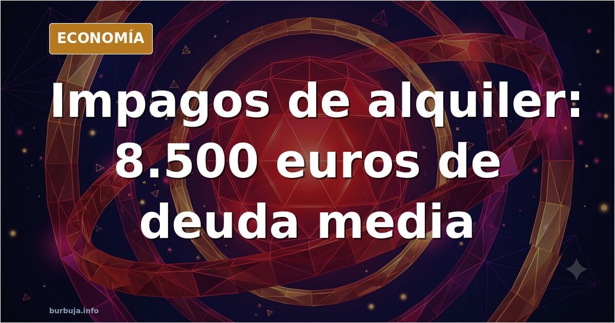 Cartel de piso en alquiler junto a una gráfica de morosidad creciente en España