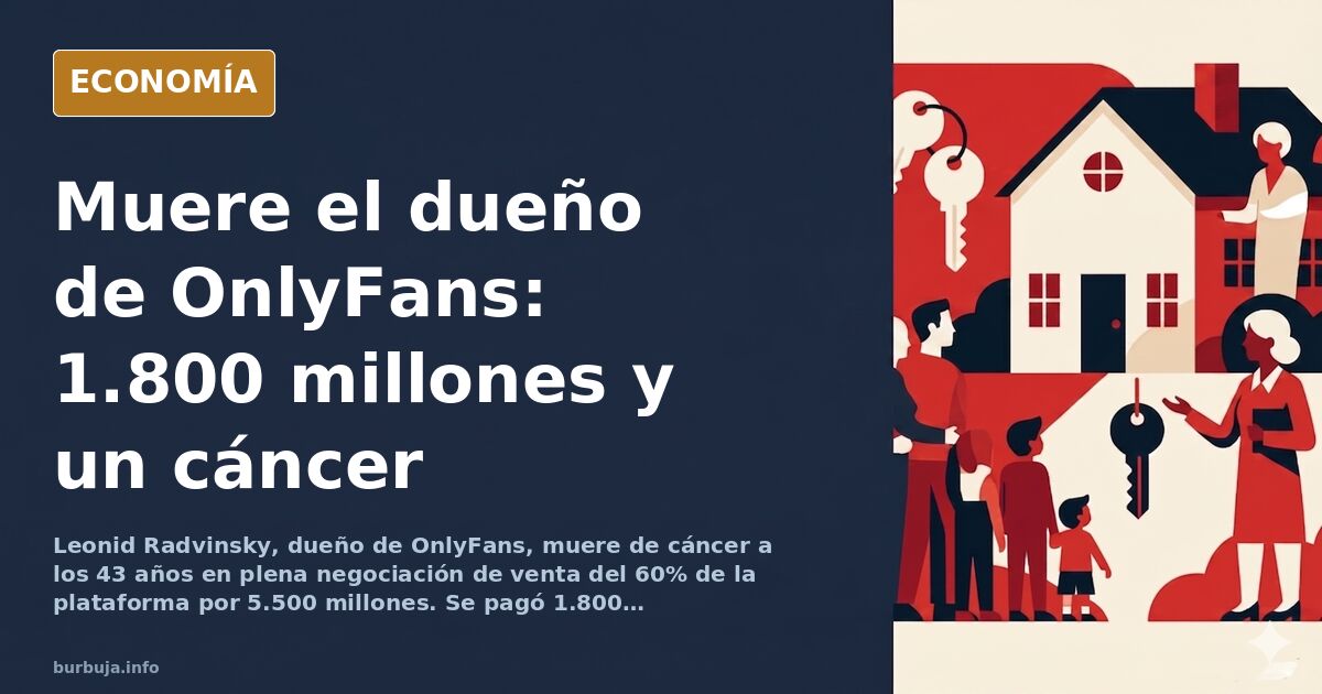 Ilustración editorial de un hombre trajeado junto a una pantalla con símbolo de dólar y una lápida, en azul marino y dorado