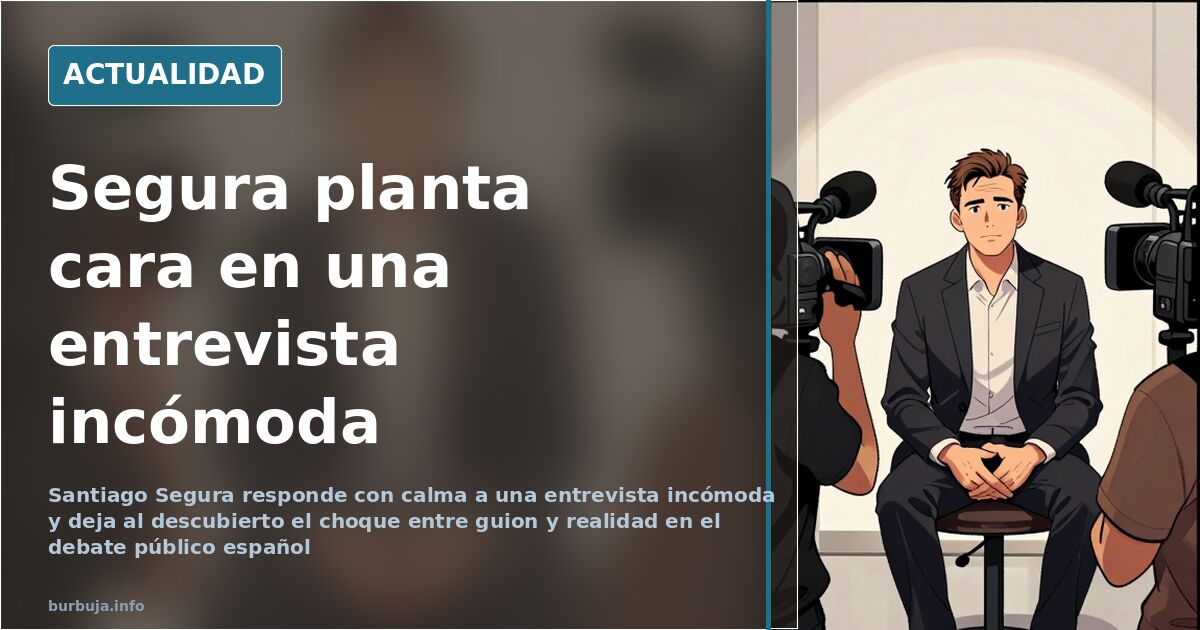 Santiago Segura y la entrevista que acabó en cara a cara