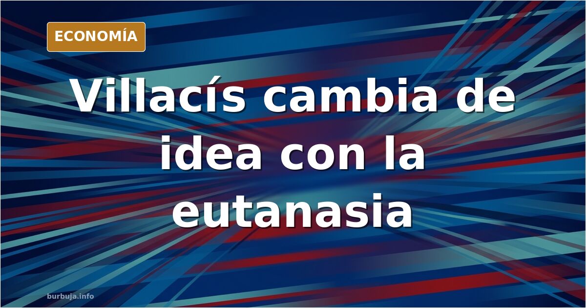 Ilustración editorial de una figura política frente a un atril y un micrófono, con el debate sobre la eutanasia como telón de
