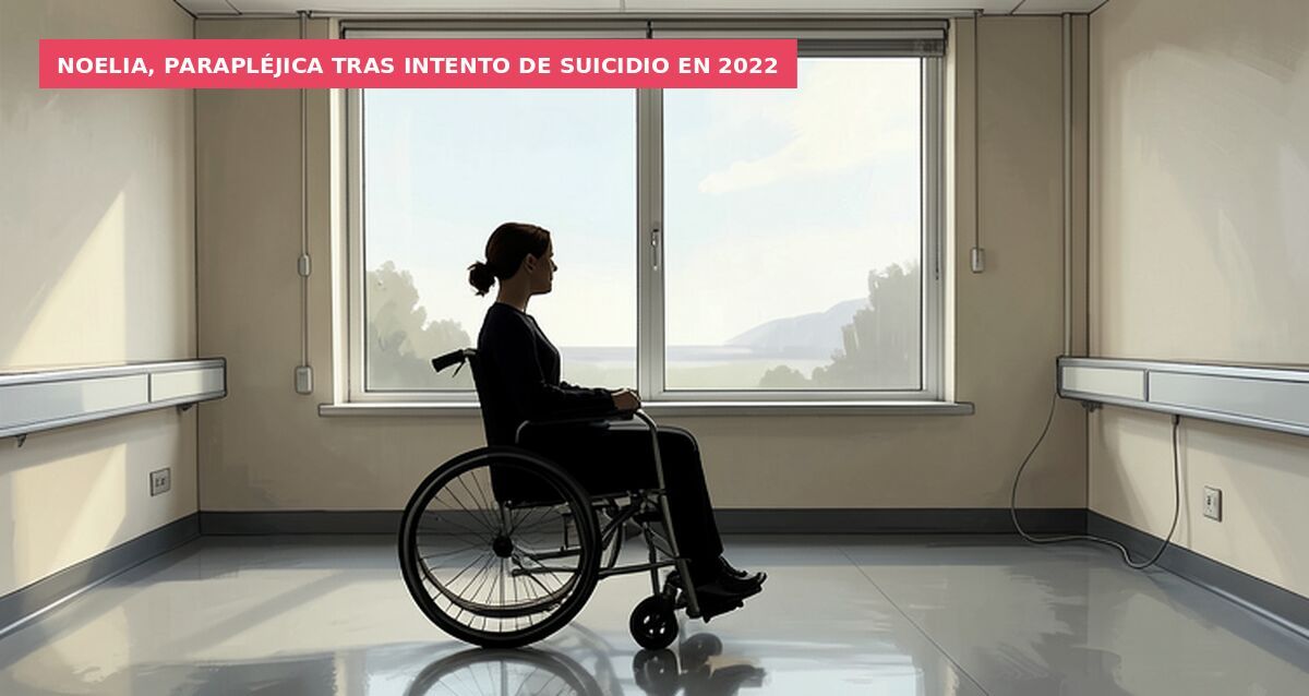 Noelia, parapléjica tras intento de suicidio en 2022