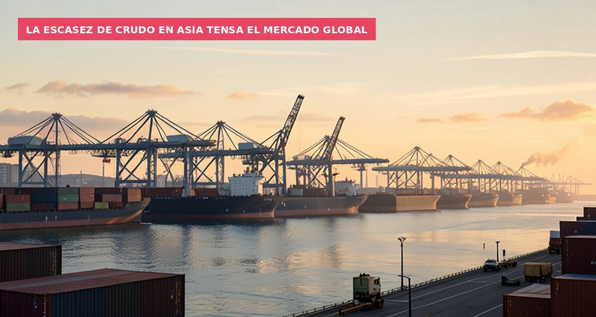 La escasez de crudo en Asia tensa el mercado global