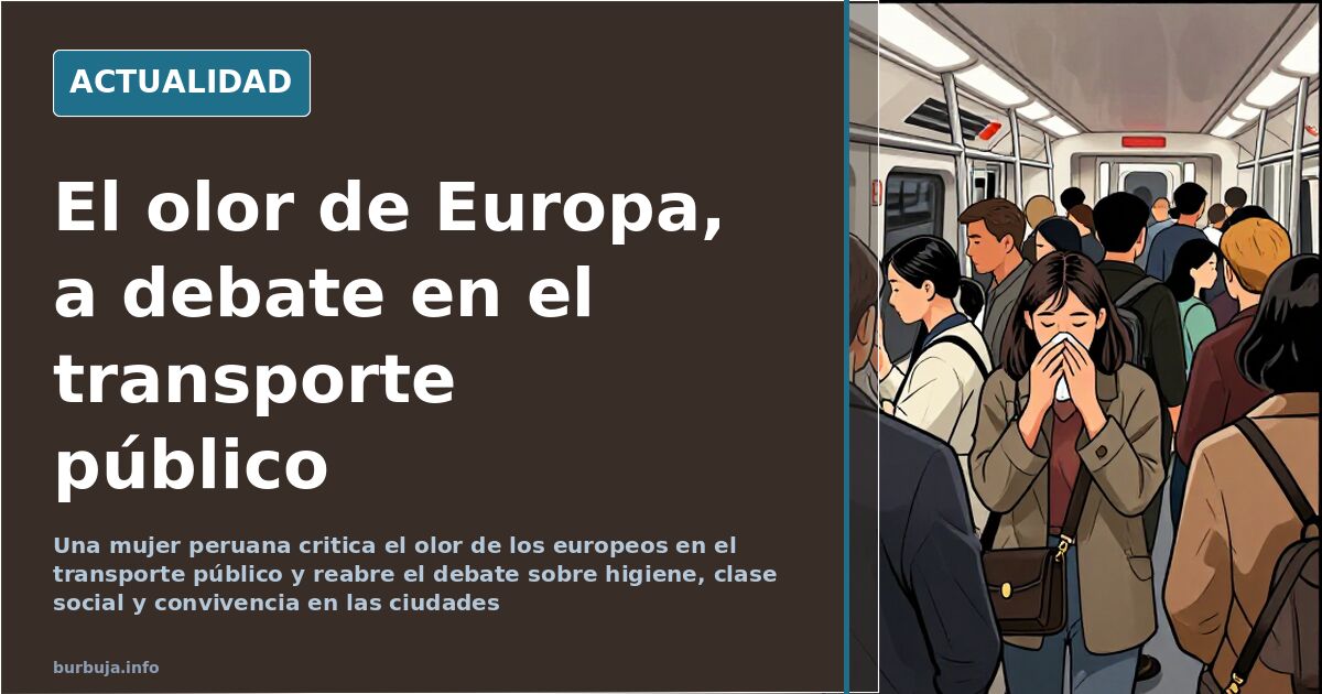 Una pasajera peruana critica el olor de los europeos en el transporte