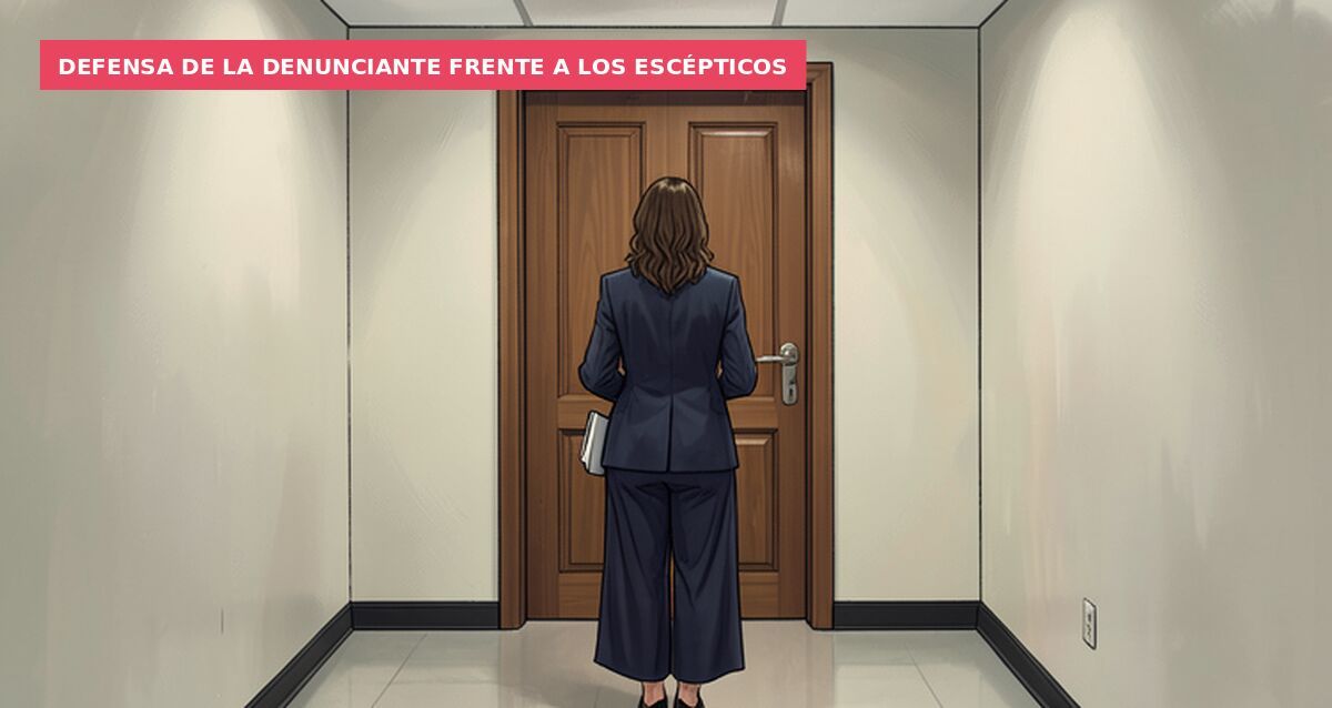 Defensa de la denunciante frente a los escépticos