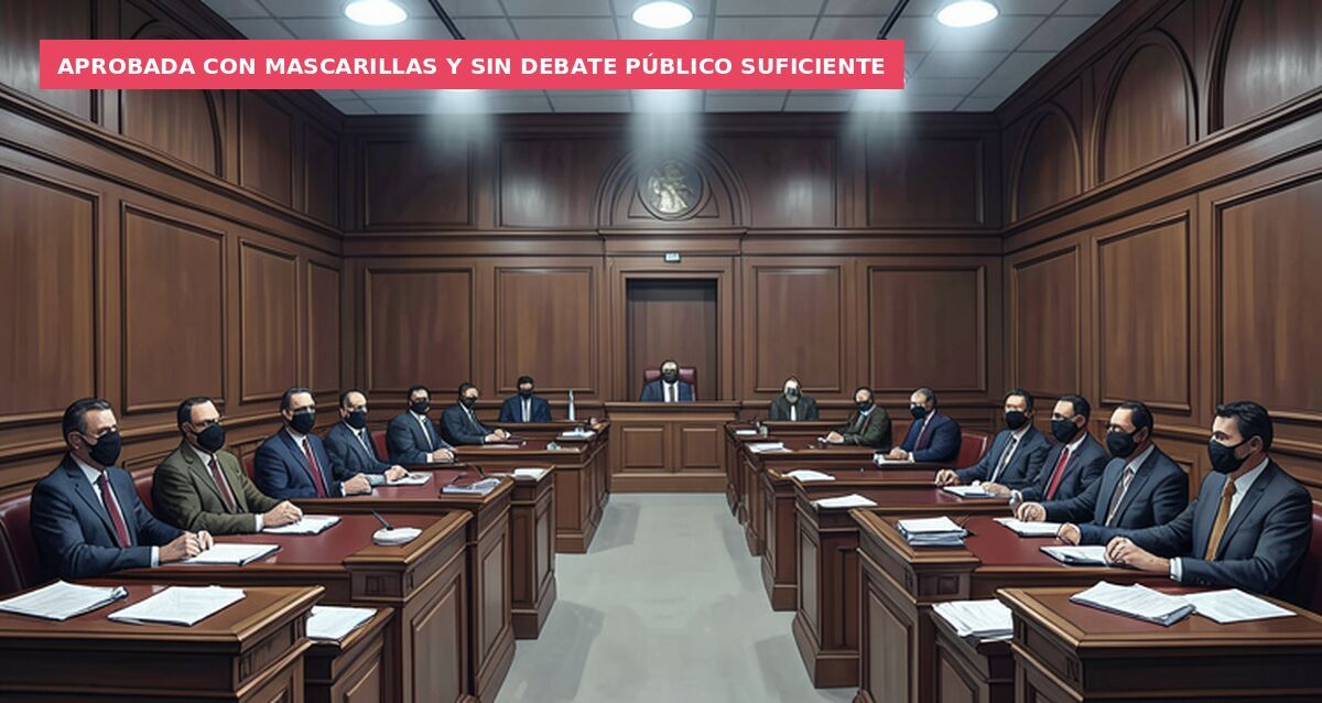 Aprobada con mascarillas y sin debate público suficiente