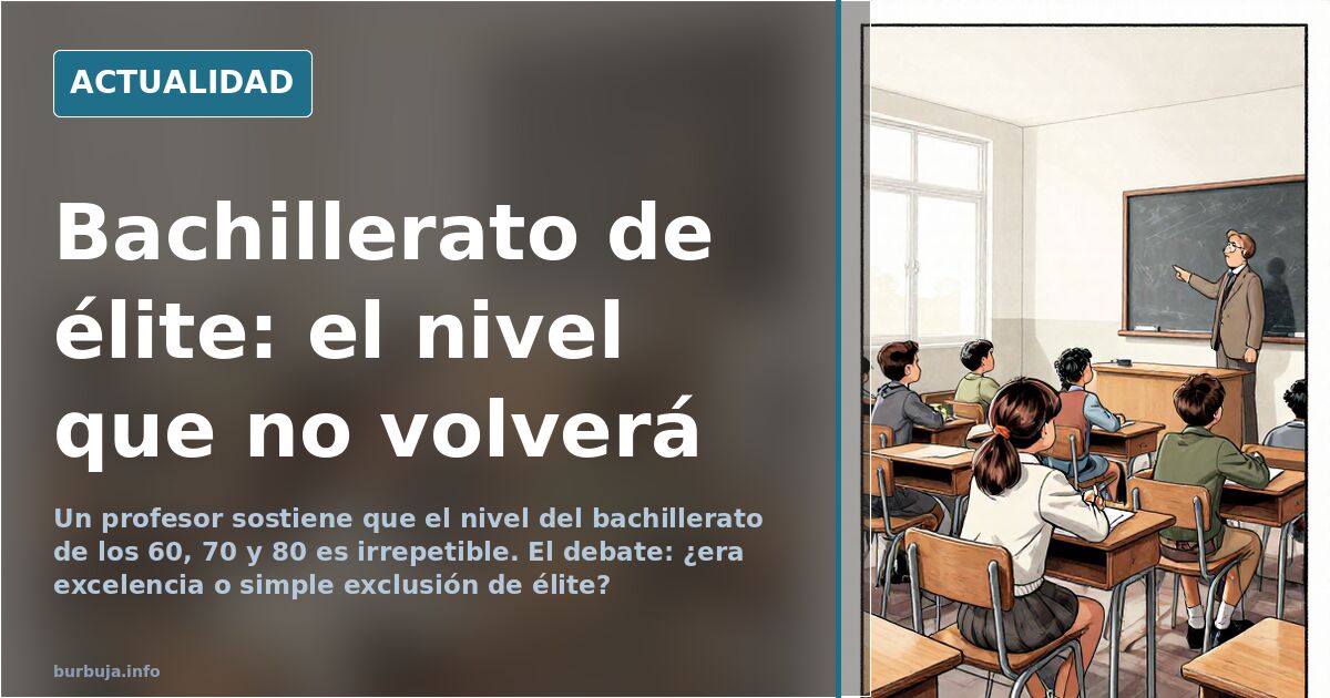El nivel del bachillerato de los 60 que no volverá