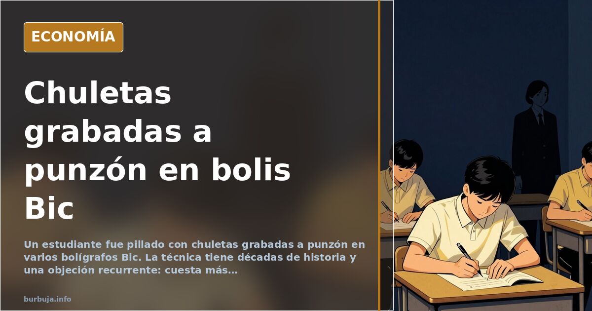 Confiscan los bolis a un estudiante con chuletas grabadas