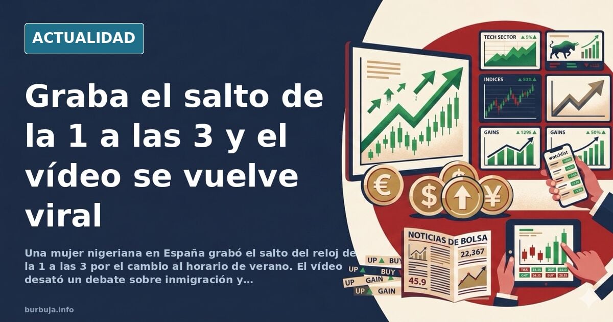 Pantalla de móvil mostrando un reloj digital que marca las 3:00 de la madrugada durante el cambio al horario de verano