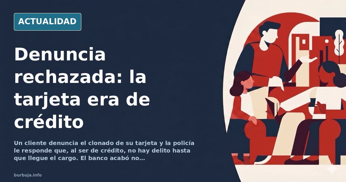 Denuncia bloqueada por ser tarjeta de crédito: el cargo aún no había llegado