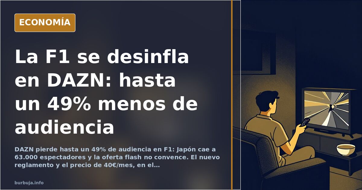 DAZN pierde hasta un 49% de audiencia en F1: el motor no arranca