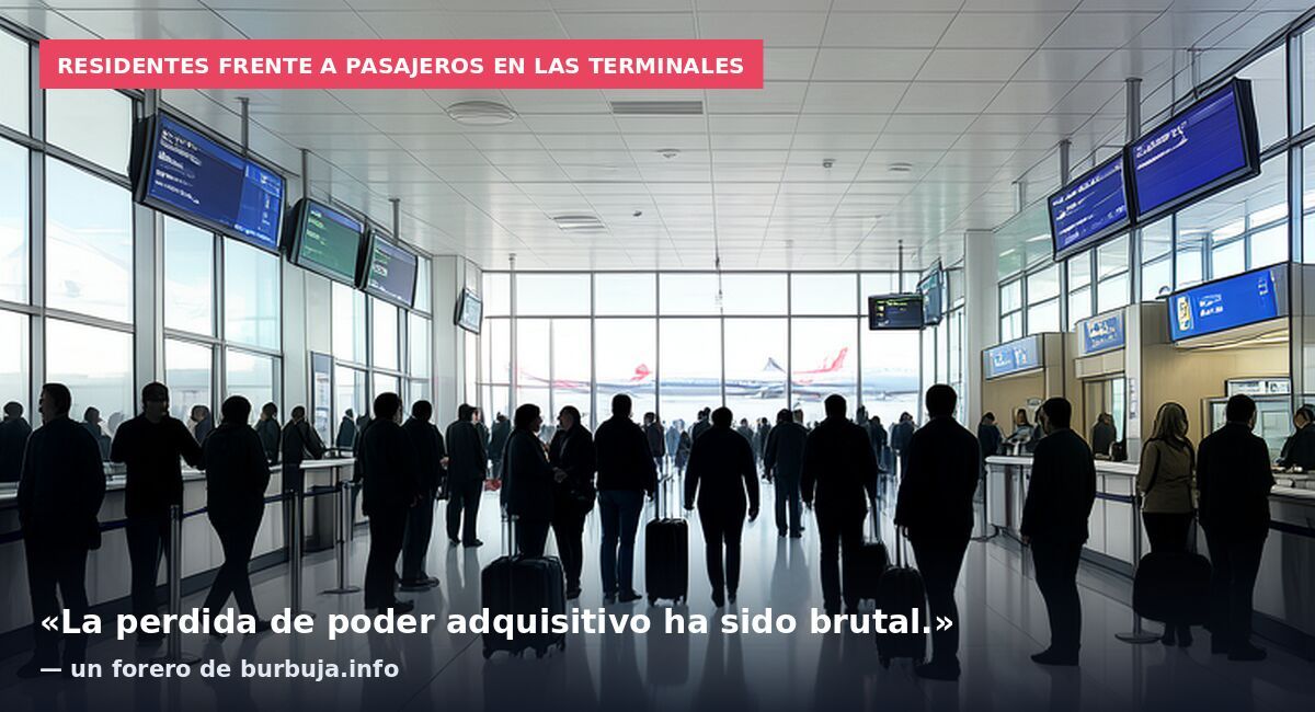 Residentes frente a pasajeros en las terminales: «La perdida de poder adquisitivo ha sido brutal.» — un forero de burbuja.info