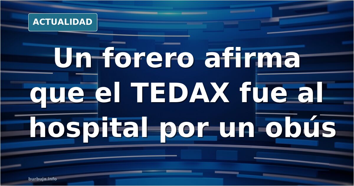 Sala de urgencias hospitalaria con personal sanitario y equipo de desactivación de explosivos durante la extracción de un pro