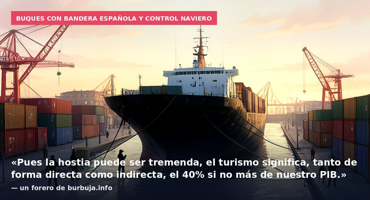 Buques con bandera española y control naviero: «Pues la hostia puede ser tremenda, el turismo significa, tanto de forma directa como indirecta, el 40% si no más de nuestro PIB.» — un forero de burbuja.info