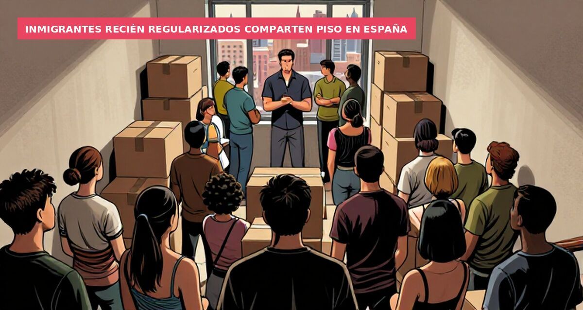 Inmigrantes recién regularizados comparten piso en España