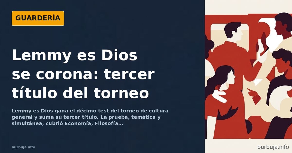 Lemmy is God wins third general culture tournament title