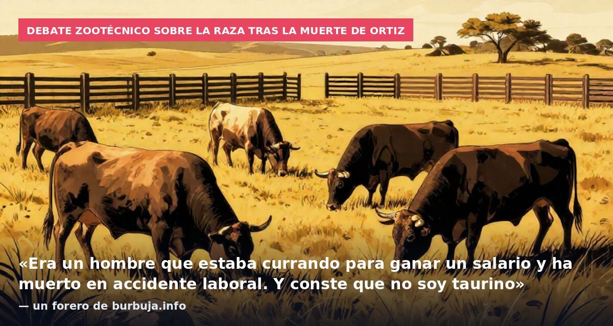 Debate zootécnico sobre la raza tras la muerte de Ortiz: «Era un hombre que estaba currando para ganar un salario y ha muerto en accidente laboral. Y conste que no soy taurino» — un forero de burbuja.info