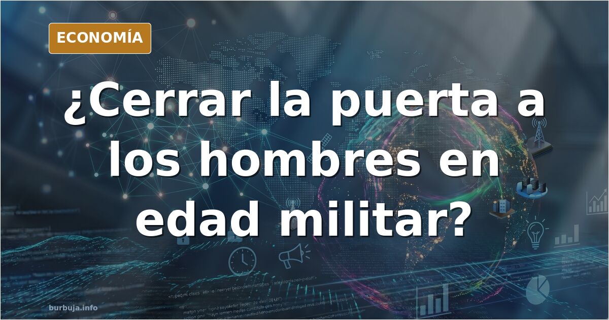 Ilustración editorial de un pasaporte español junto a una carta de reclutamiento militar sobre fondo azul marino y dorado