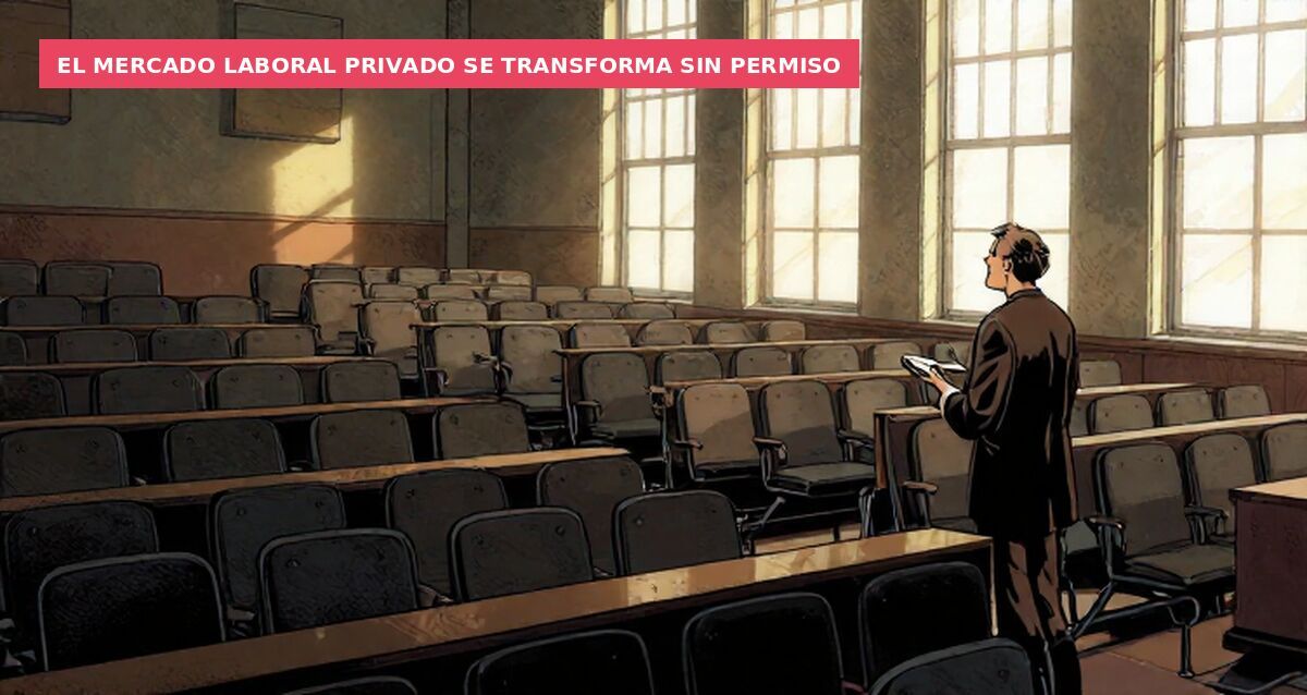 El mercado laboral privado se transforma sin permiso