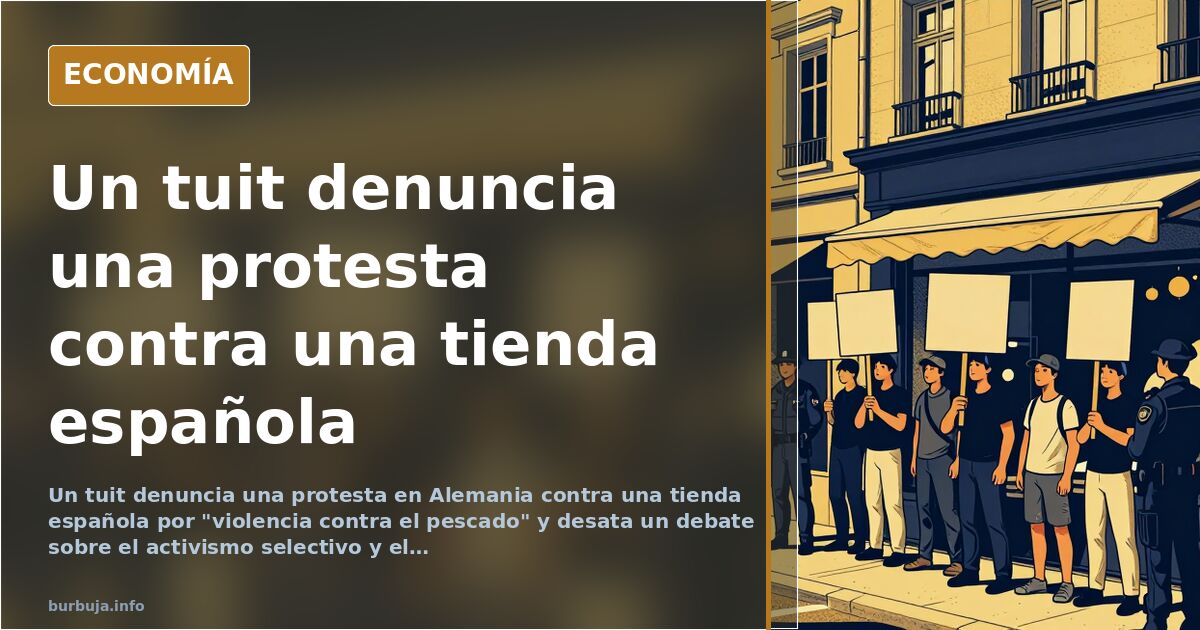 Un tuit denuncia una protesta en Alemania contra una tienda española por "violencia contra el pescado"