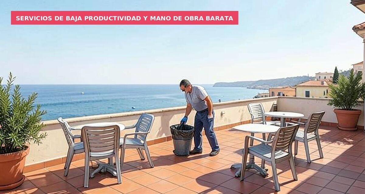 Servicios de baja productividad y mano de obra barata