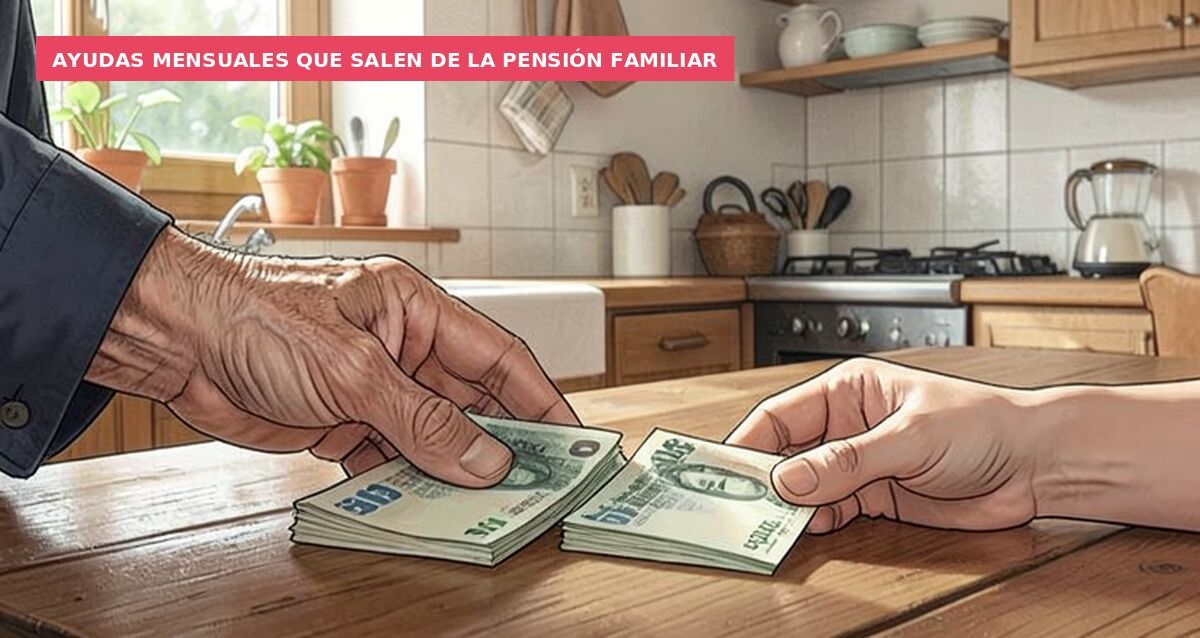 Ayudas mensuales que salen de la pensión familiar