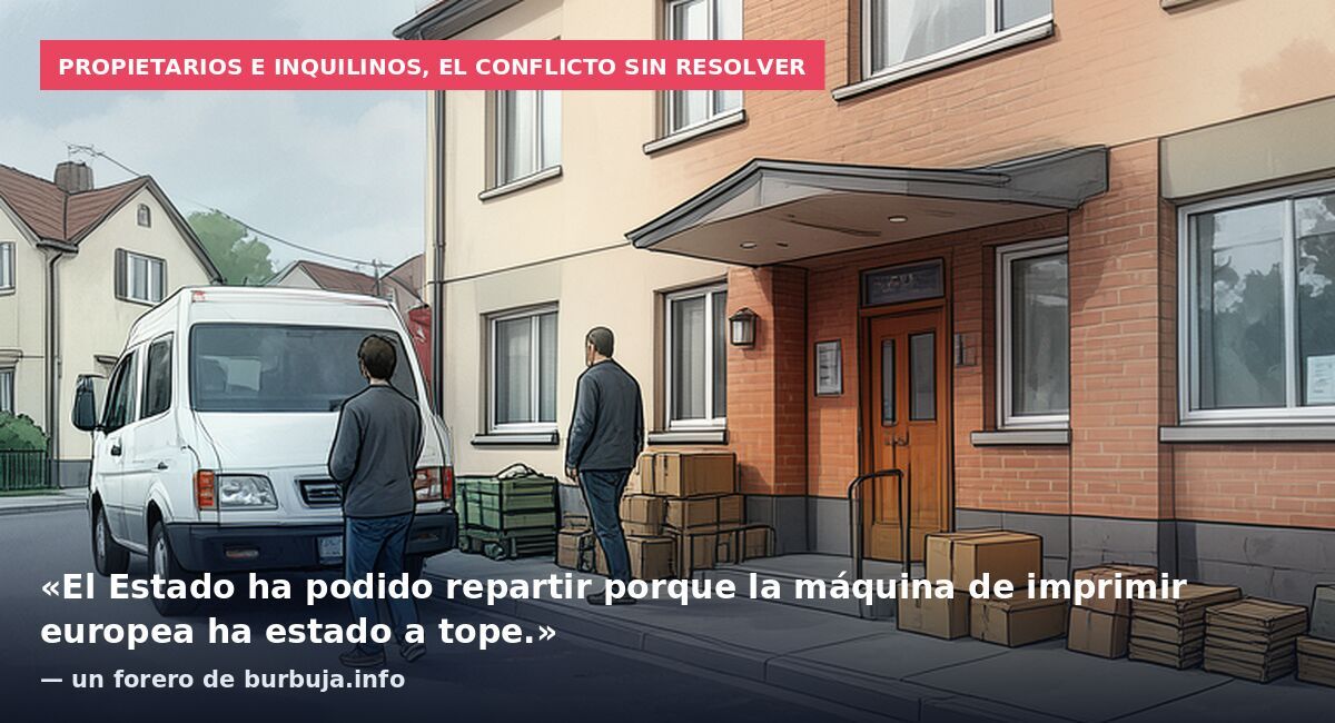Propietarios e inquilinos, el conflicto sin resolver: «El Estado ha podido repartir porque la máquina de imprimir europea ha estado a tope.» — un forero de burbuja.info