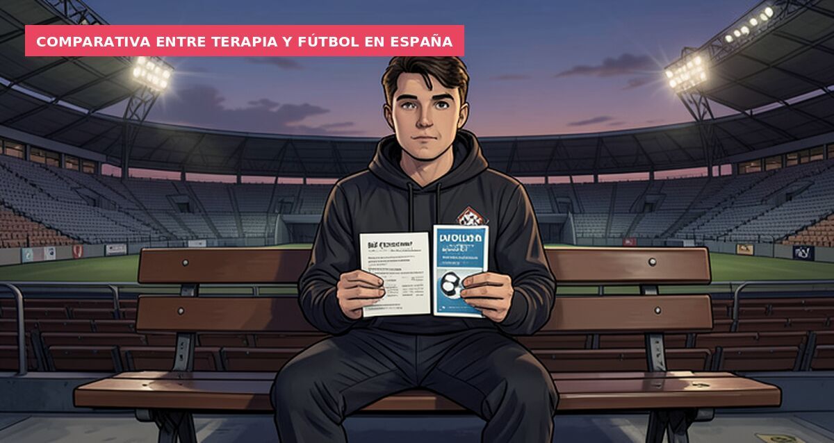 Comparativa entre terapia y fútbol en España