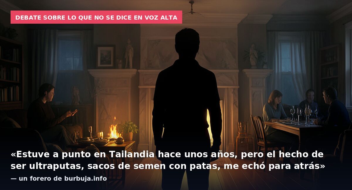 Debate sobre lo que no se dice en voz alta: «Estuve a punto en Tailandia hace unos años, pero el hecho de ser ultraputas, sacos de semen con patas, me echó para atrás» — un forero de burbuja.info