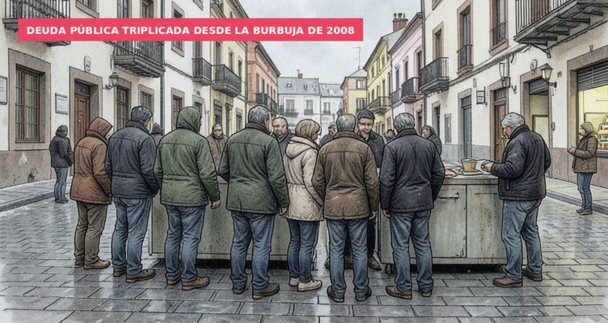 Deuda pública triplicada desde la burbuja de 2008