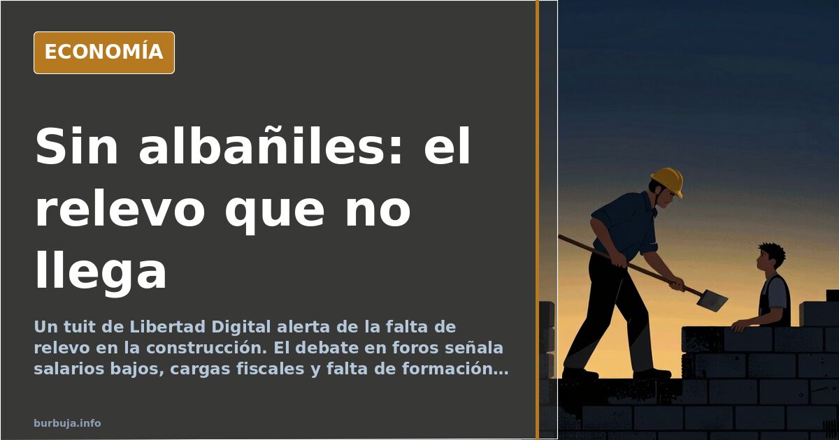 España se queda sin albañiles: el relevo generacional se agota