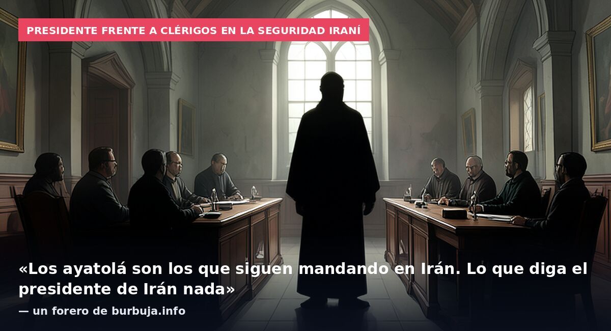 Presidente frente a clérigos en la seguridad iraní: «Los ayatolá son los que siguen mandando en Irán. Lo que diga el presidente de Irán nada» — un forero de burbuja.info