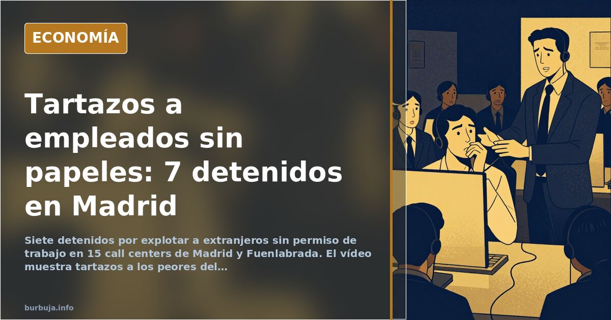 Siete detenidos por los tartazos a empleados sin papeles en call centers