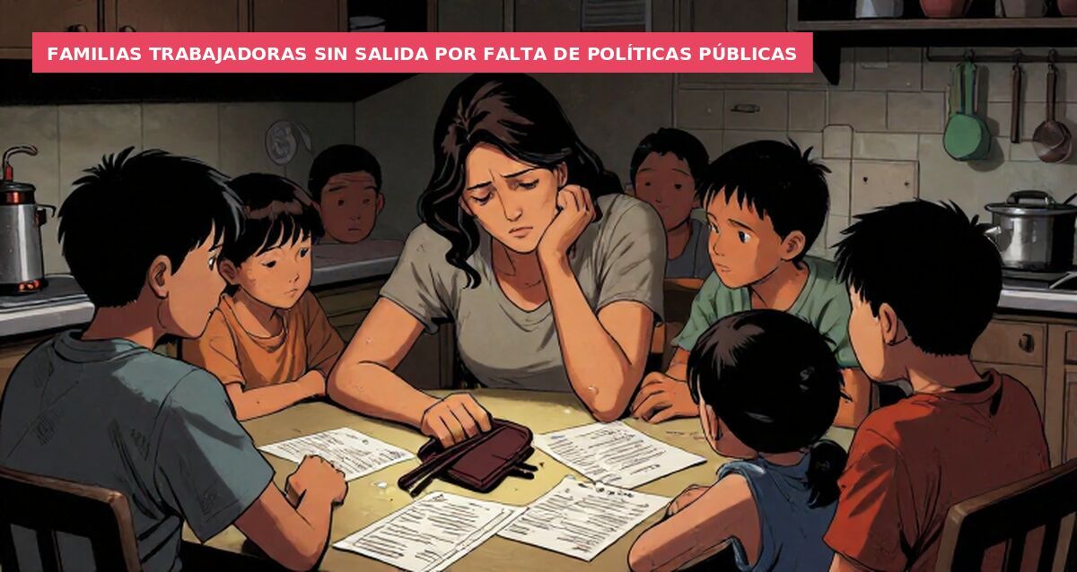 Familias trabajadoras sin salida por falta de políticas públicas