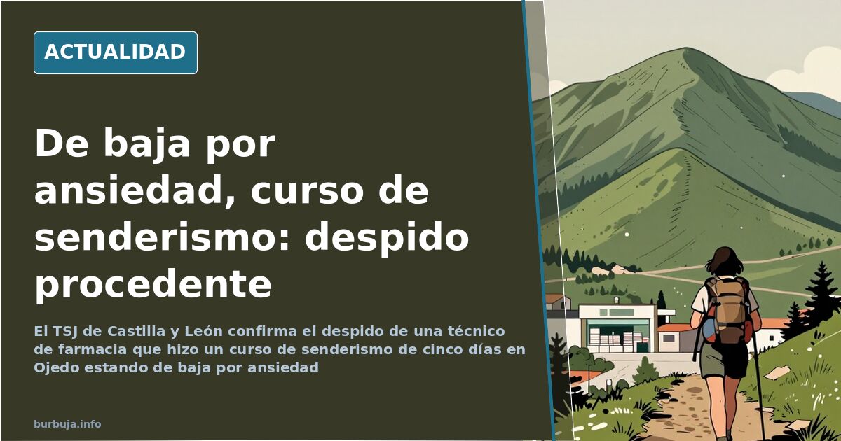 Baja por ansiedad, curso de senderismo y despido procedente