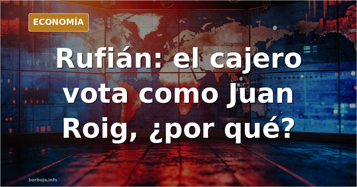 Ilustración editorial de un cajero de supermercado y un empresario depositando papeletas en una urna