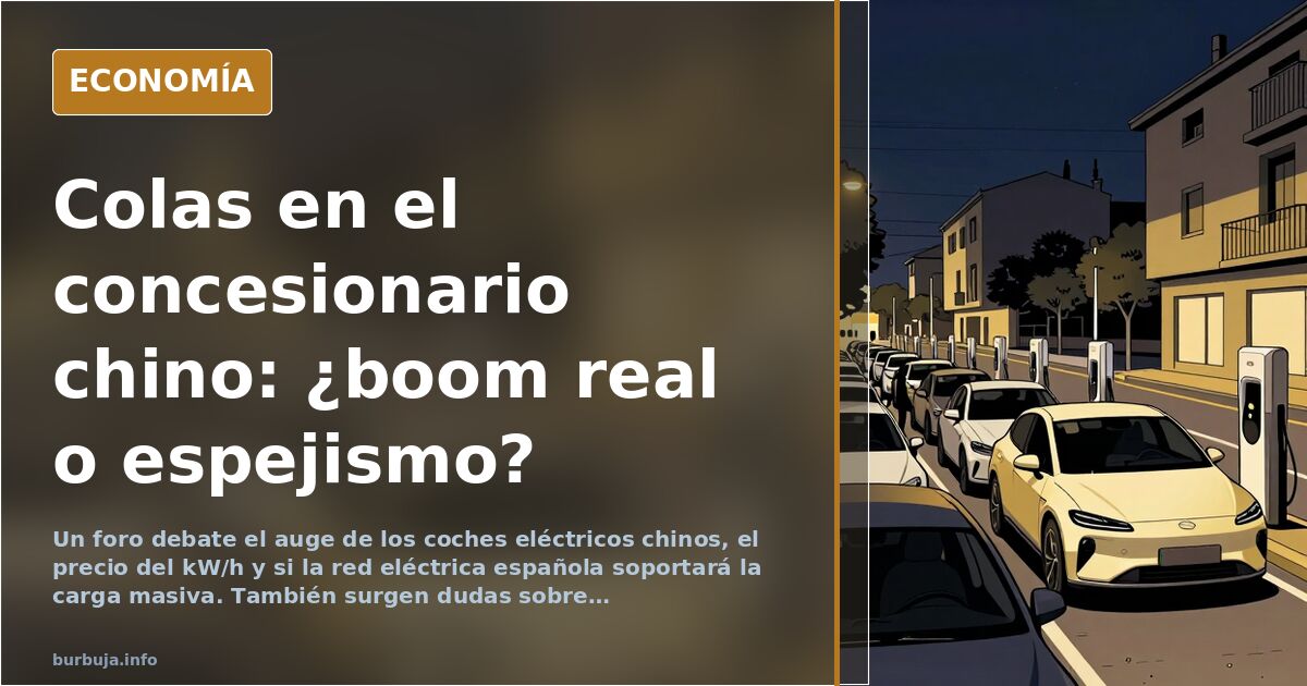 Debate sobre coches eléctricos chinos: colas en concesionarios y dudas sobre la red