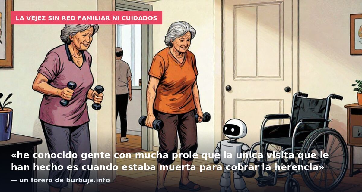 La vejez sin red familiar ni cuidados: «he conocido gente con mucha prole que la unica visita que le han hecho es cuando estaba muerta para cobrar la herencia» — un forero de burbuja.info