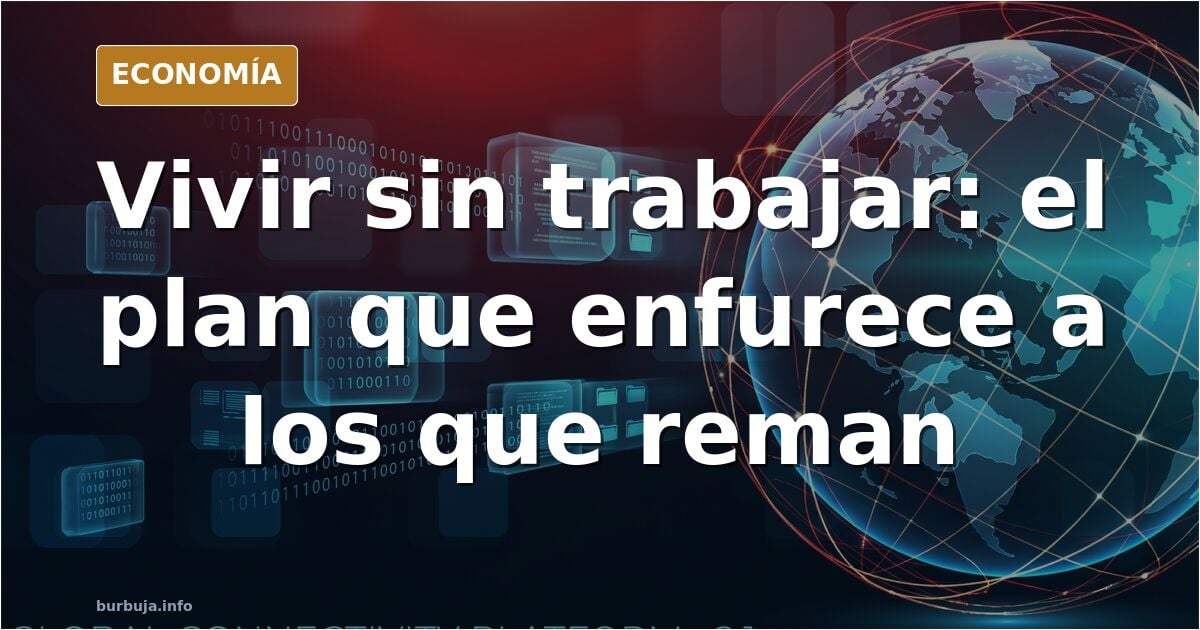 Ilustración editorial de una persona joven despreocupada en un sofá, con un reloj y una cartera vacía al fondo, simbolizando 